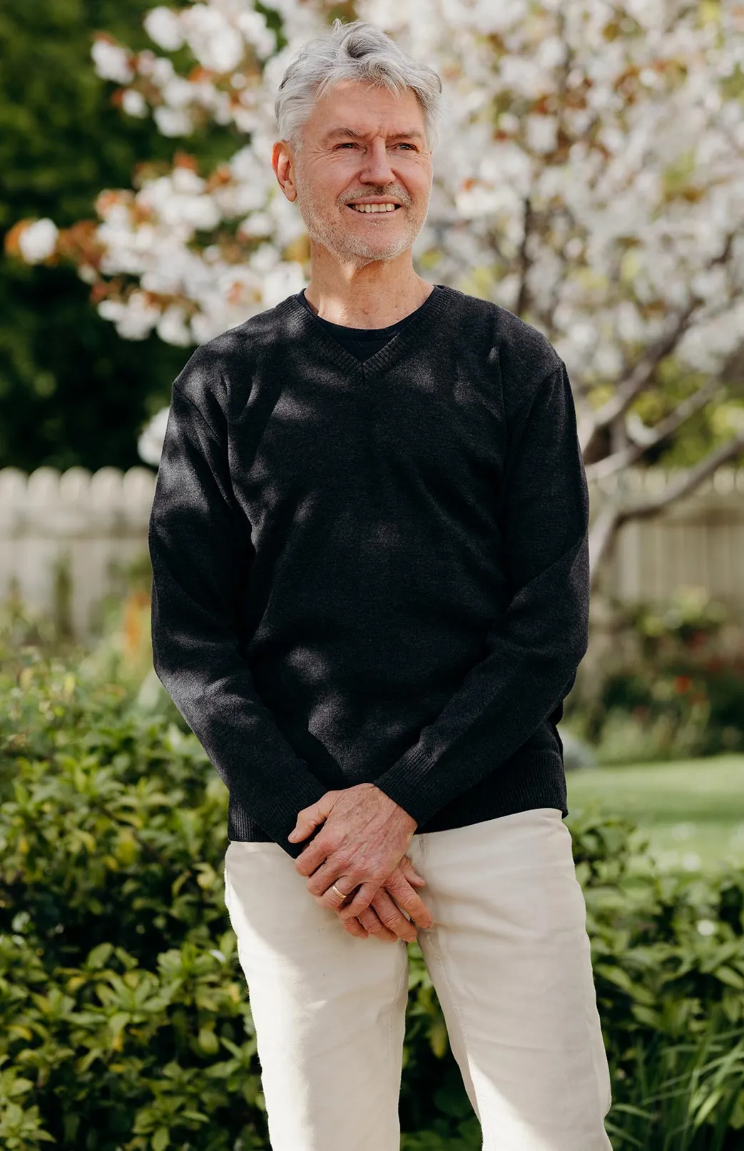 Classic Merino Wool V-Neck Jumper