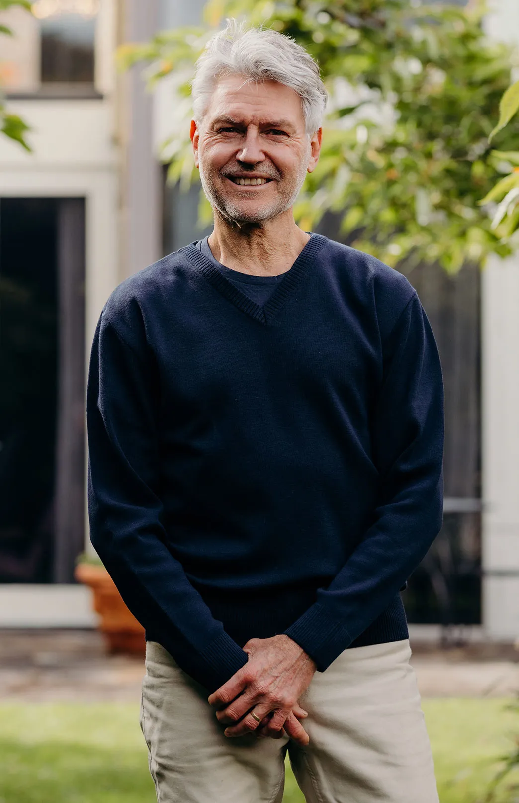 Classic Merino Wool V-Neck Jumper