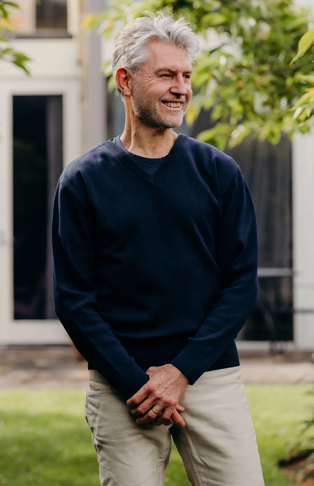 Classic Merino Wool V-Neck Jumper