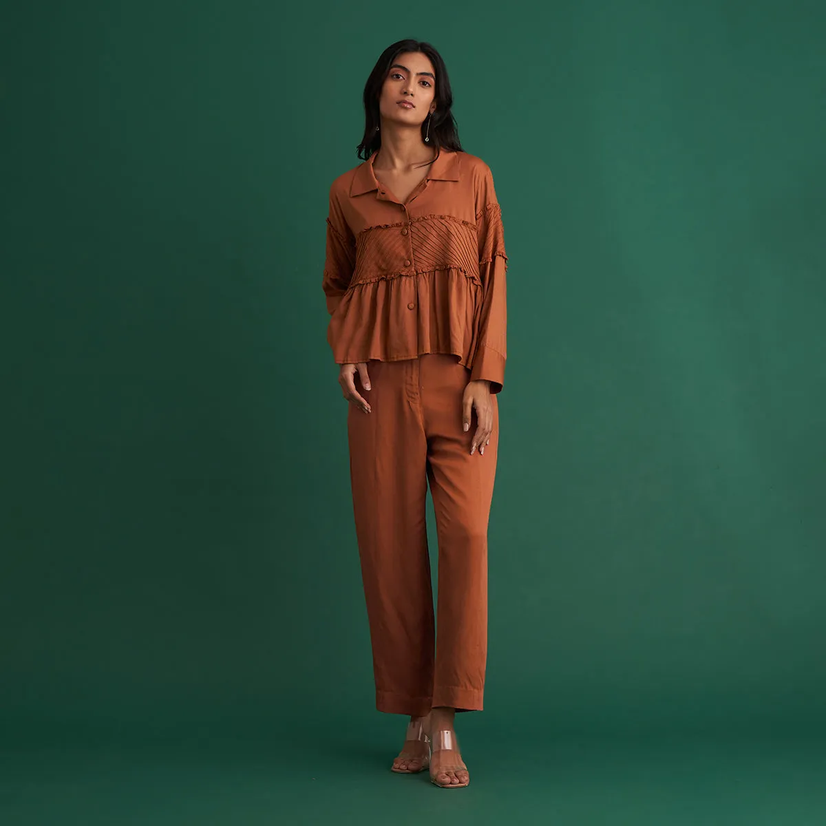 Co Ord Set for Women | Tencel Modal | Brown