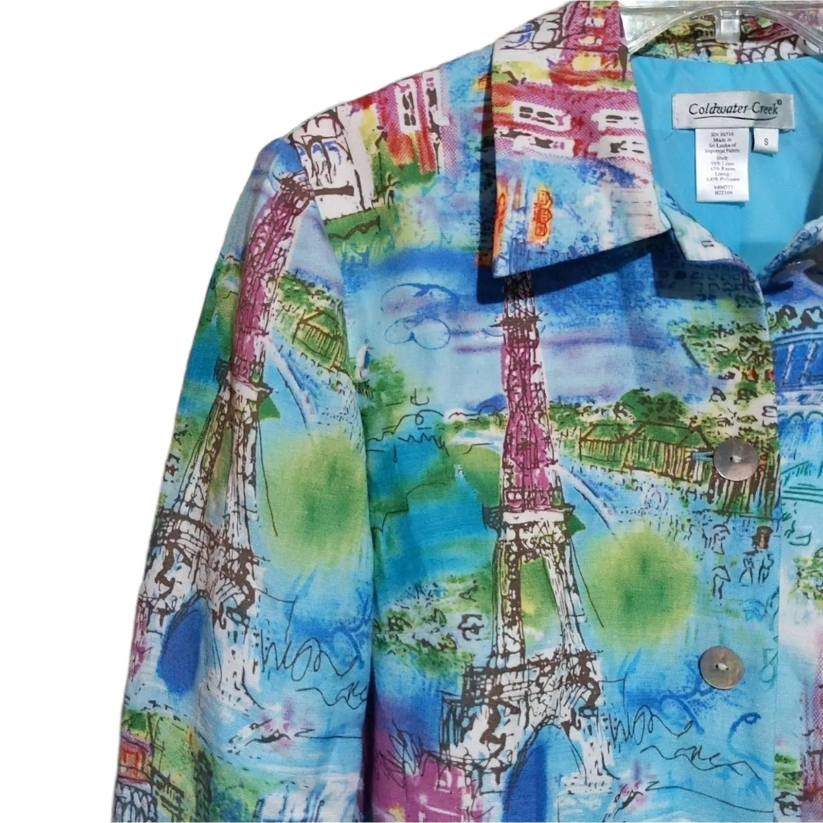 COLDWATER CREEK Eiffel Tower Jacket Blazer Small