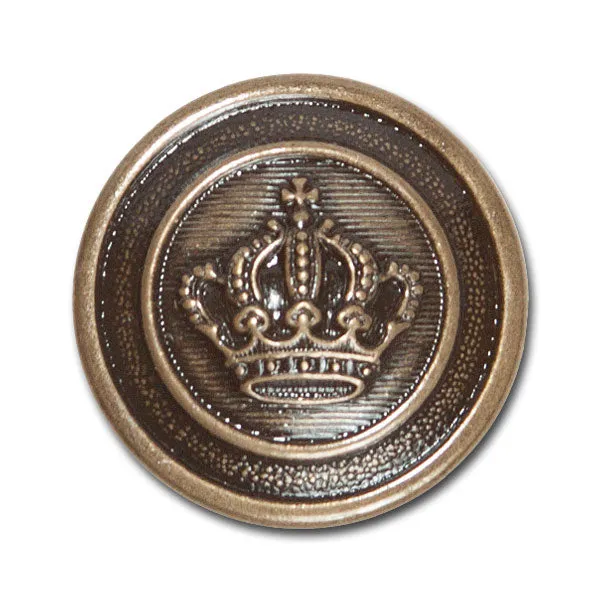 Coronet Antique Gold Blazer Button (Made in USA by Waterbury)