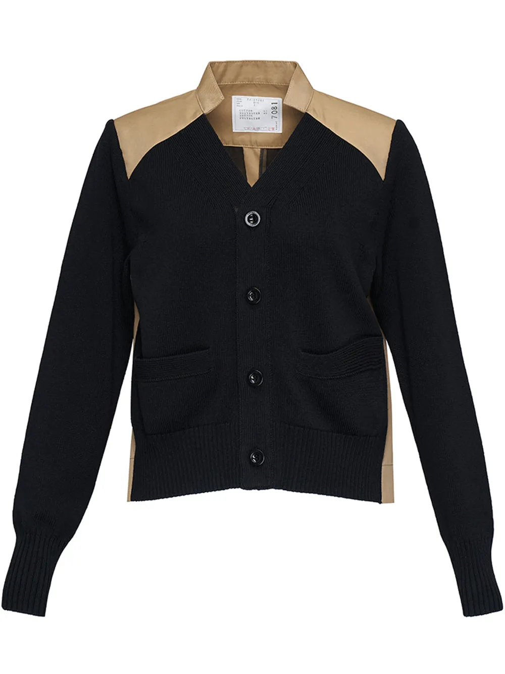 Cotton Gabardine x Knit Cardigan