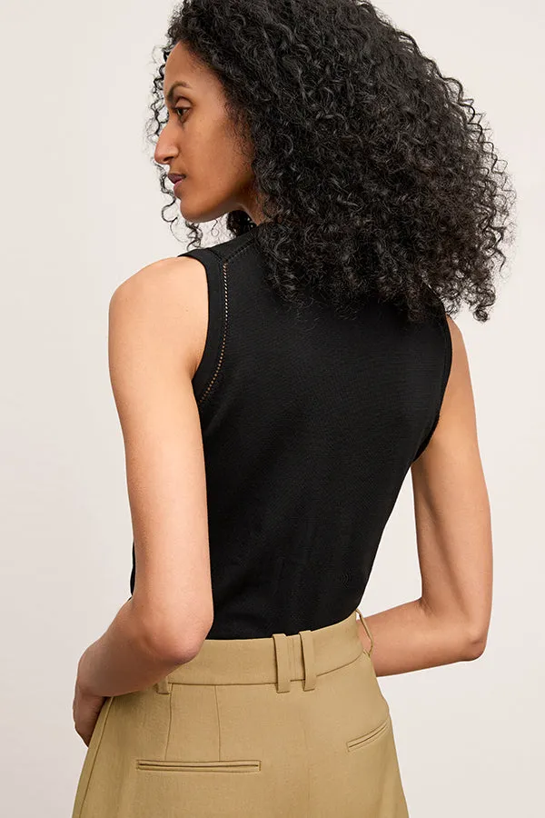 Crimmins Top - Cotton Silk Knit ::Black
