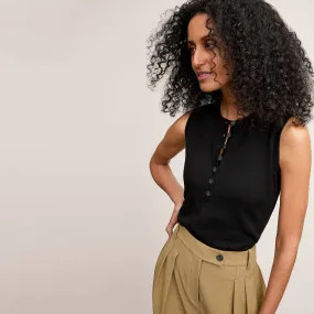 Crimmins Top - Cotton Silk Knit ::Black