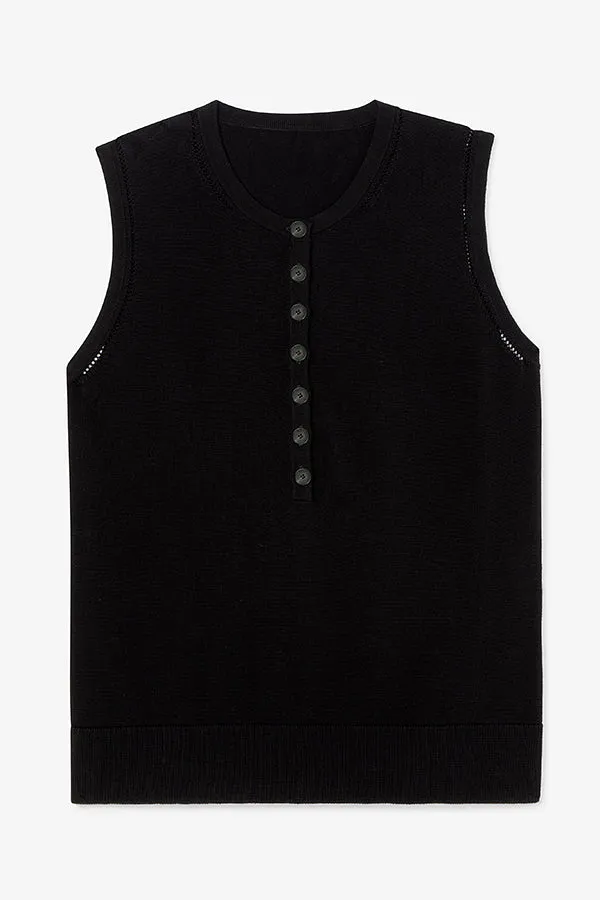 Crimmins Top - Cotton Silk Knit ::Black