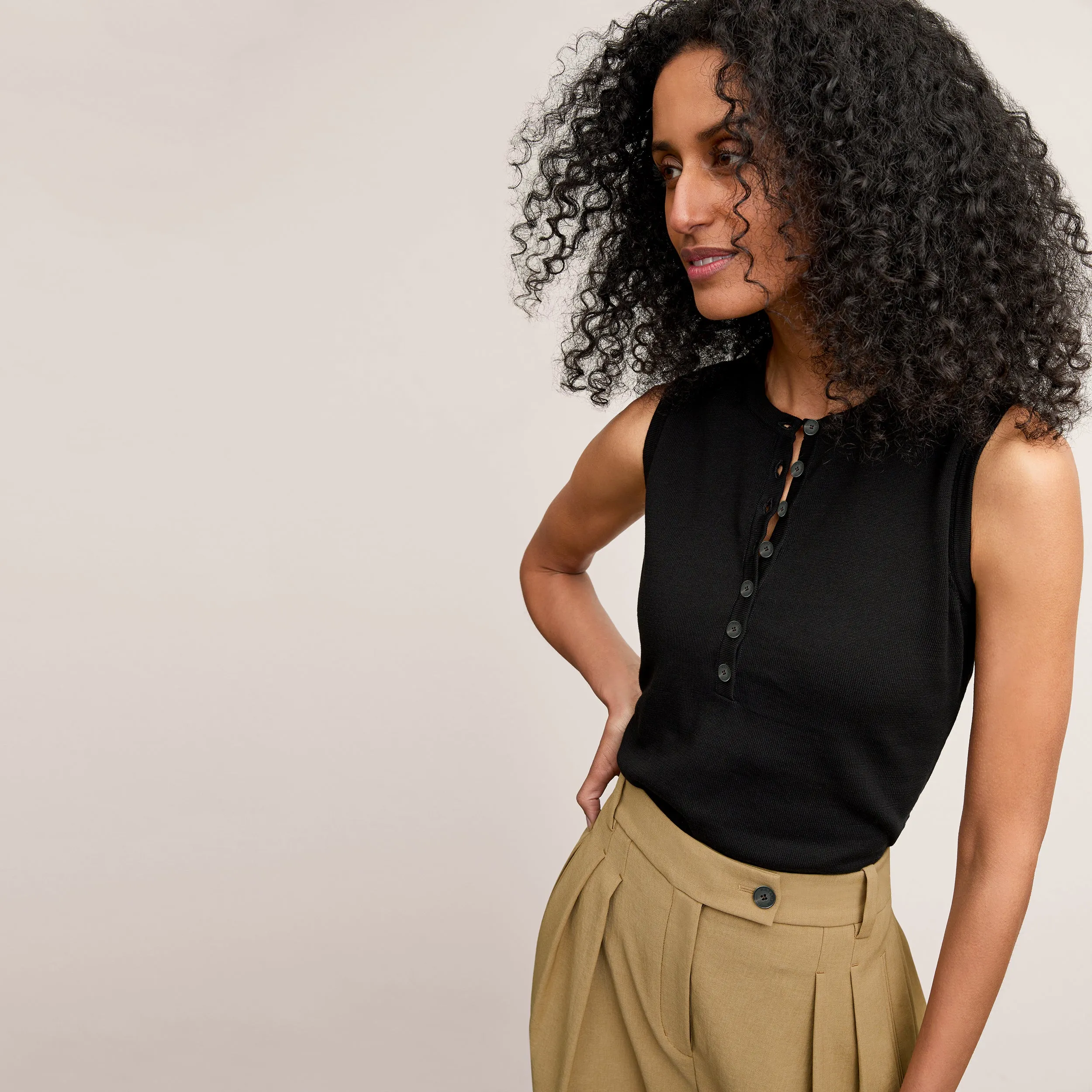 Crimmins Top - Cotton Silk Knit ::Black