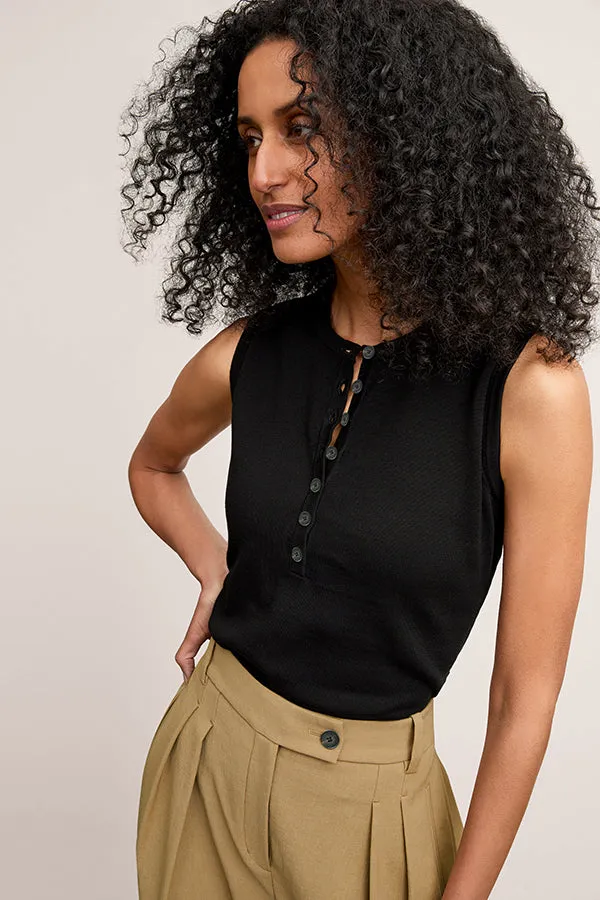 Crimmins Top - Cotton Silk Knit ::Black