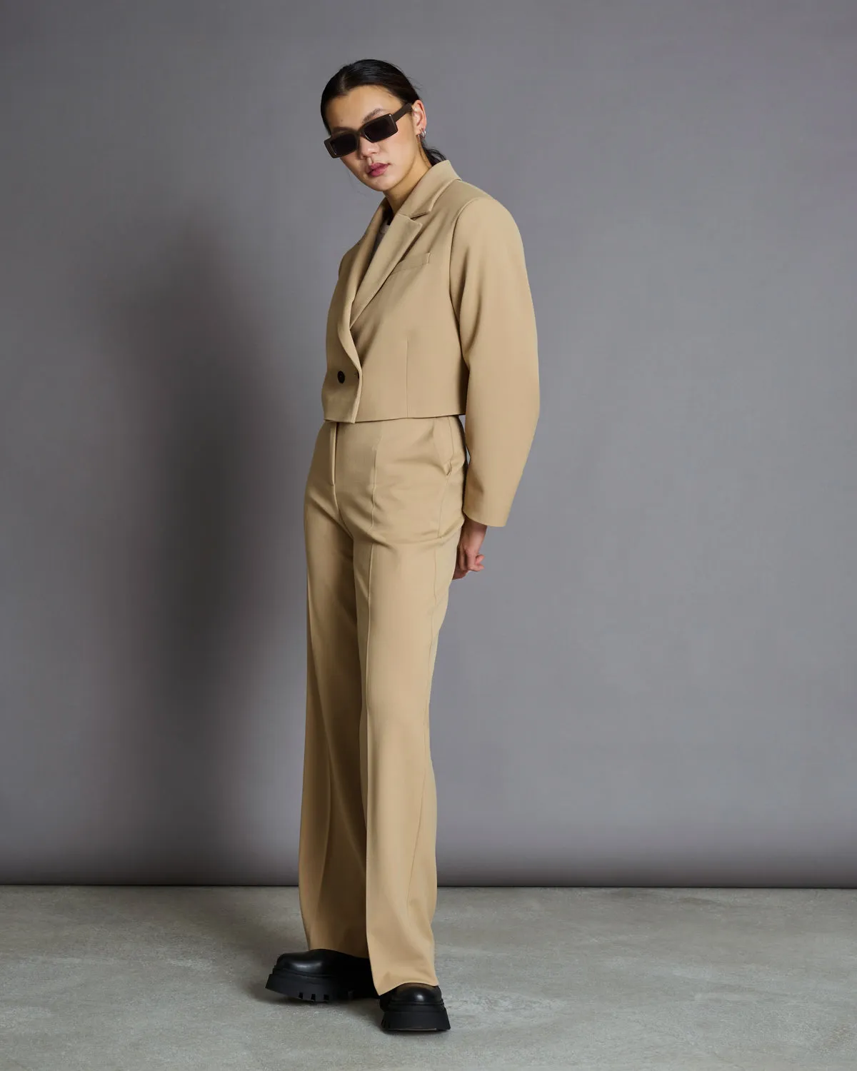 CROPPED BLAZER TULIA CAMEL