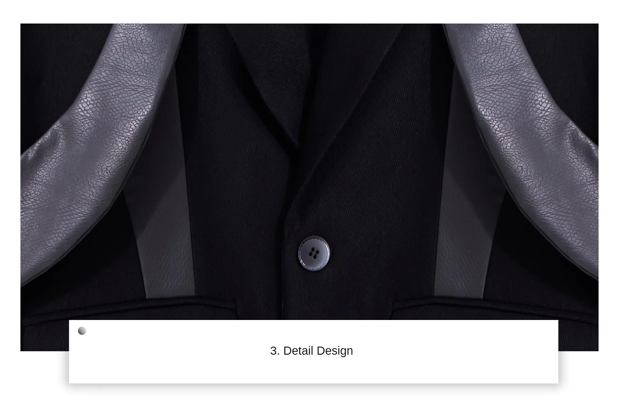 Deconstructed Shoulder-Pad Suit Jacket | Metallic Detail Blazer for Men