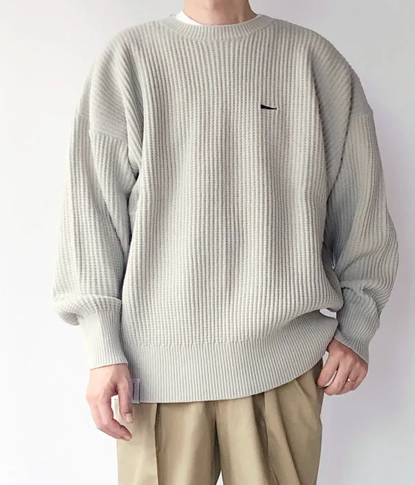 DESCENDANT/GAUFRE KNIT WAFFLE (GRAY)