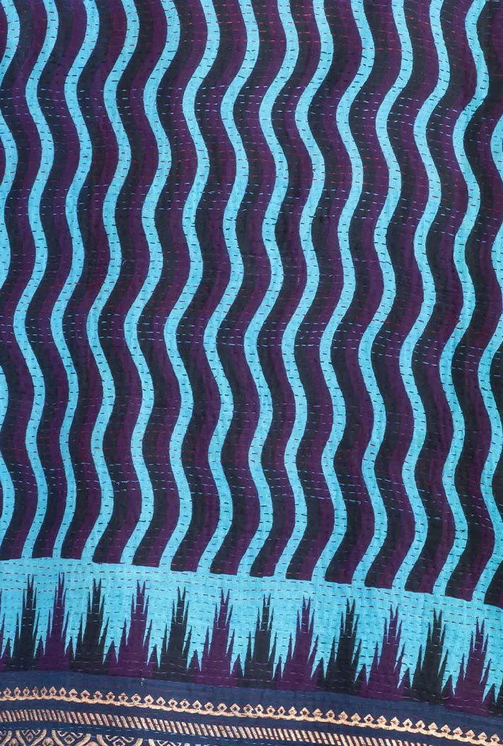 DESERT WAVES KANTHA MINI KIMONO JKT - dw2055-blu -