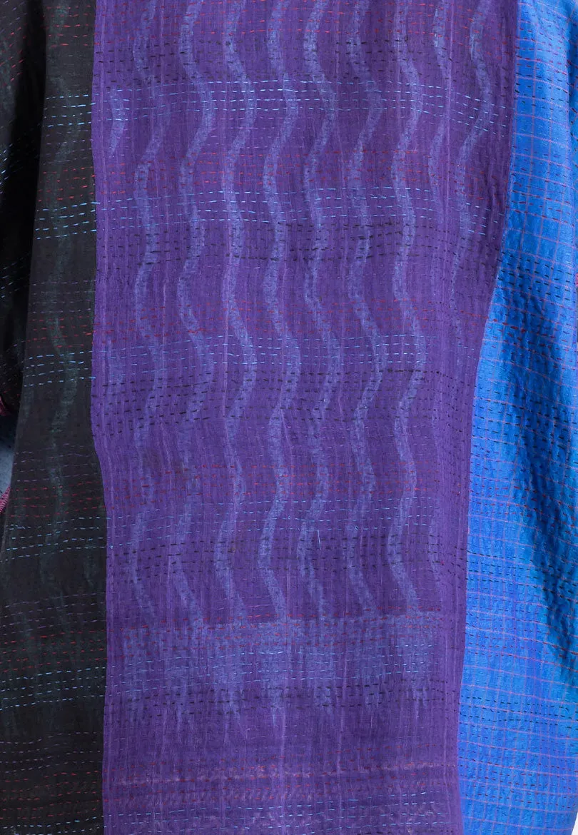 DESERT WAVES KANTHA MINI KIMONO JKT - dw2055-blu -