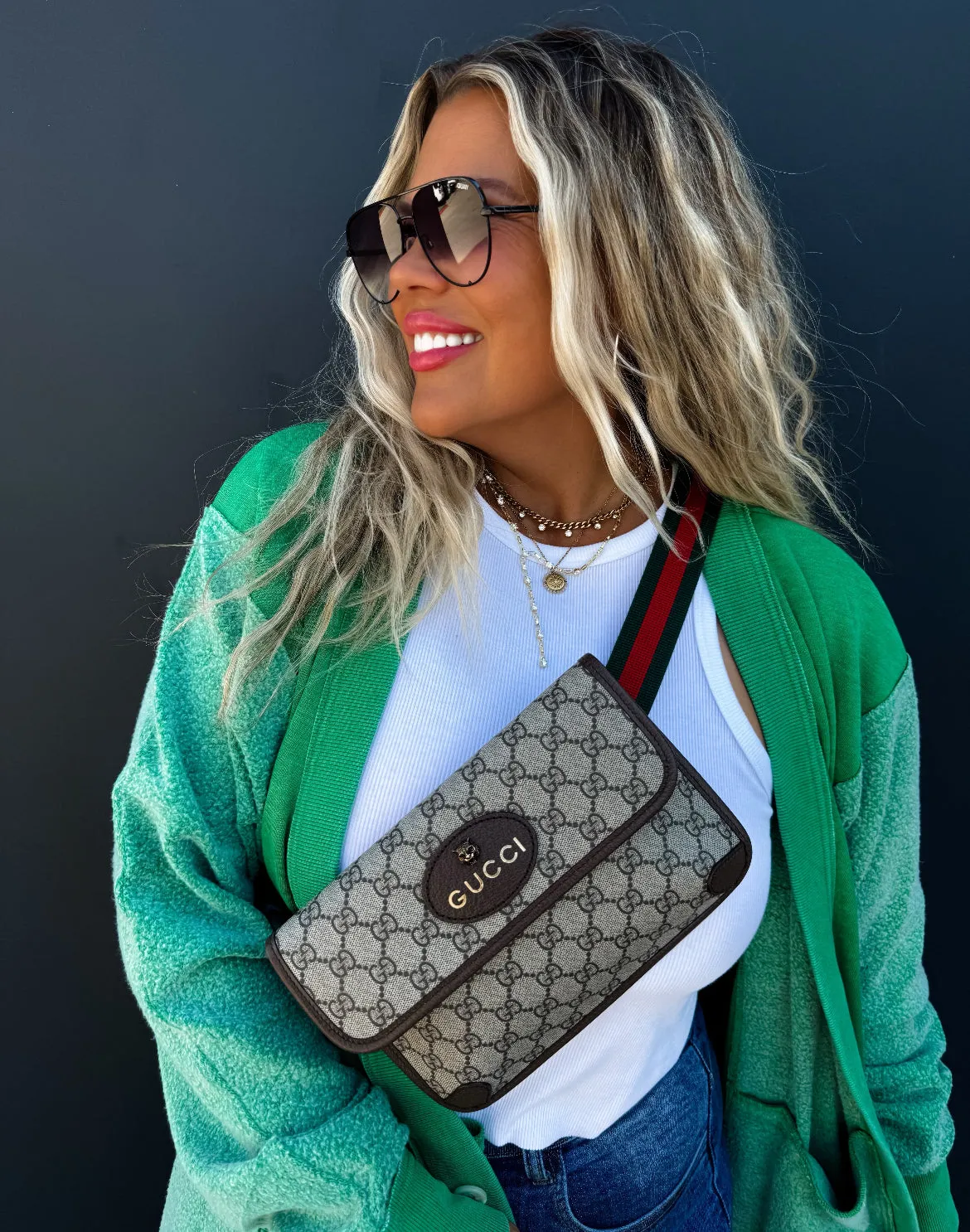 Desi Sweatshirt Cardigan in green