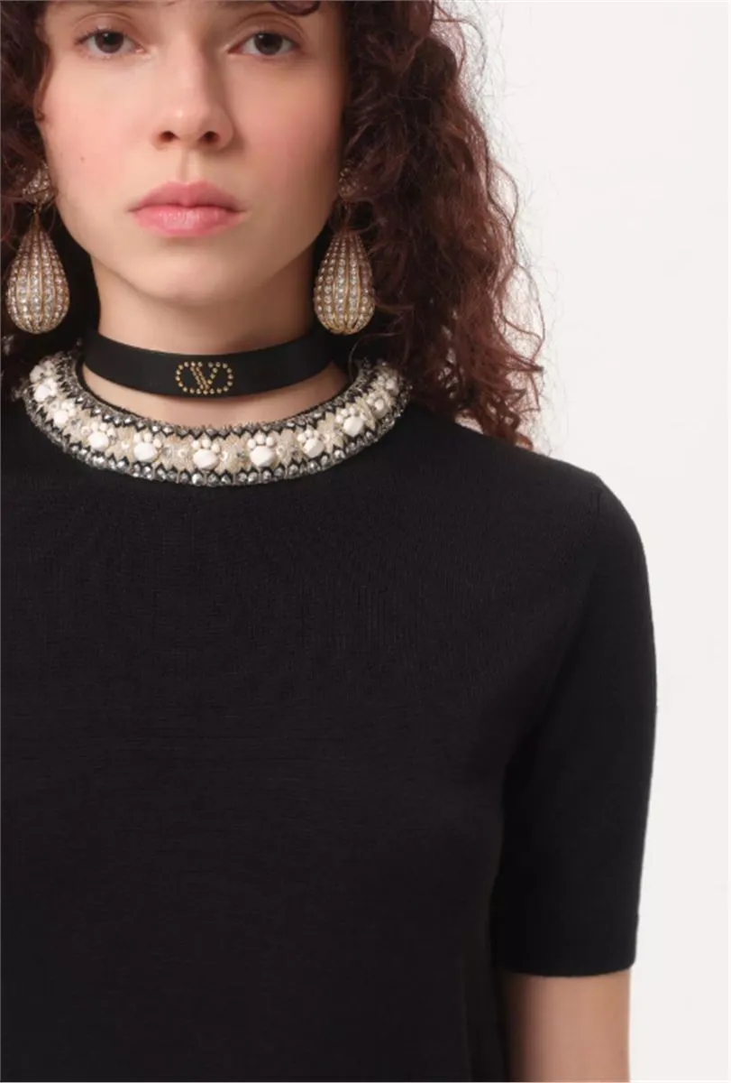 EMBROIDERED WOOL JUMPER