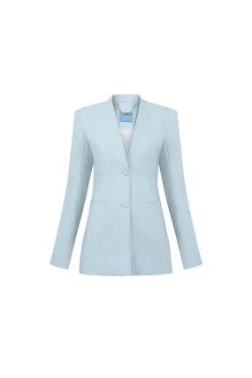 Esther A-line Lapelless Crepe Blazer