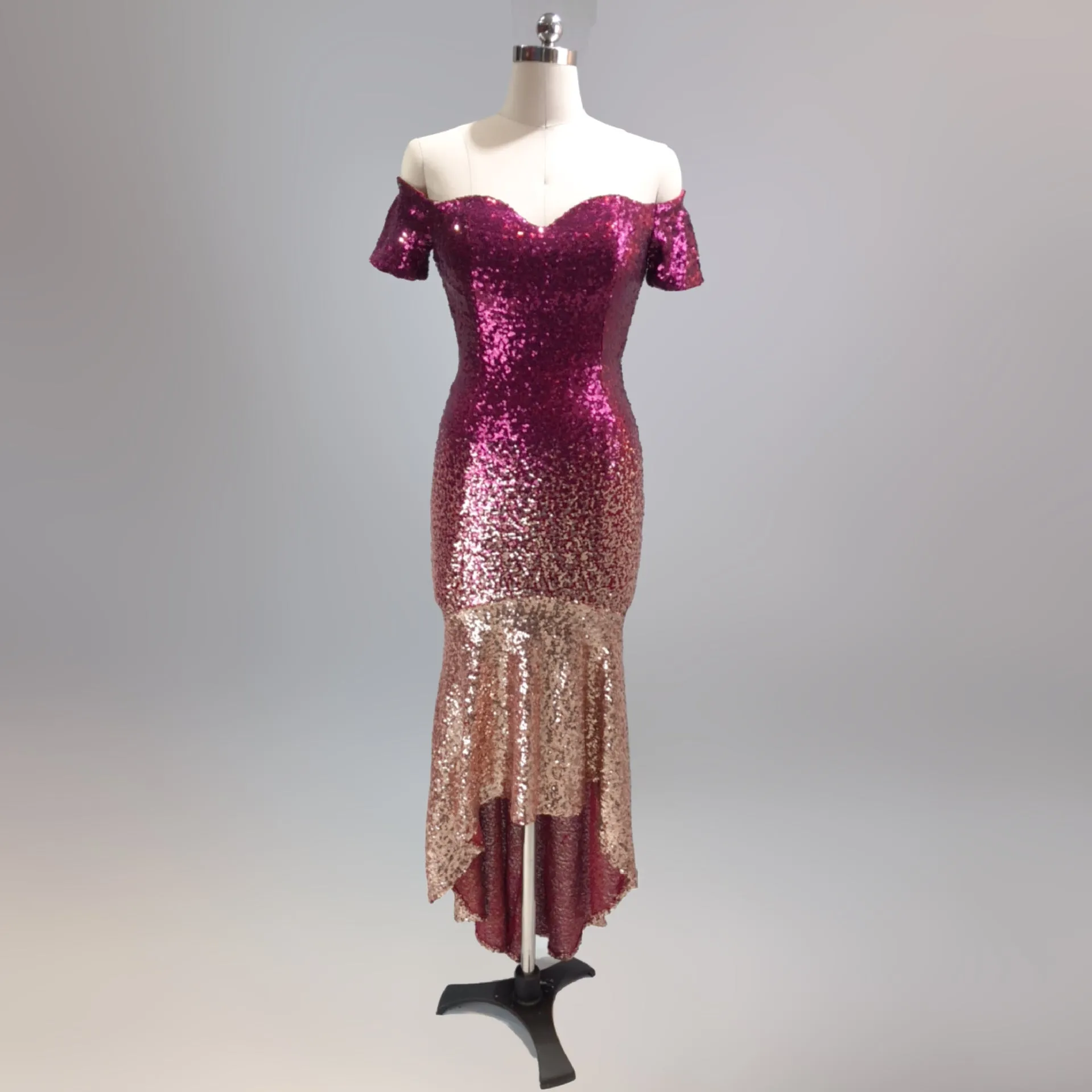 Eurydice-16072-Gradient Beaded Formal Dress