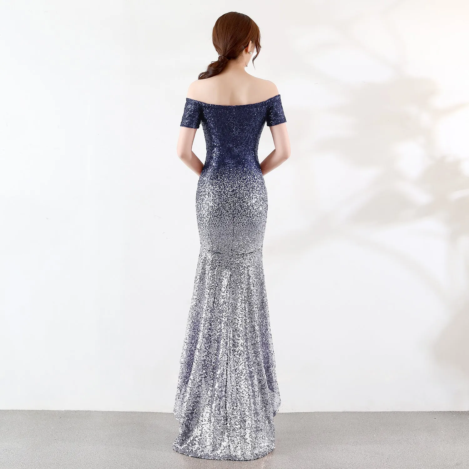 Eurydice-16072-Gradient Beaded Formal Dress