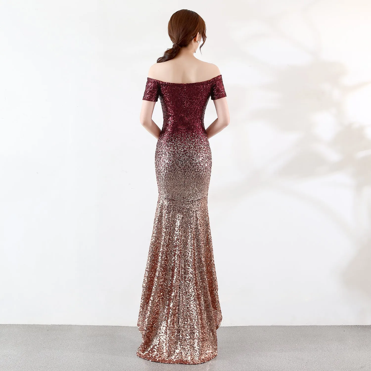 Eurydice-16072-Gradient Beaded Formal Dress
