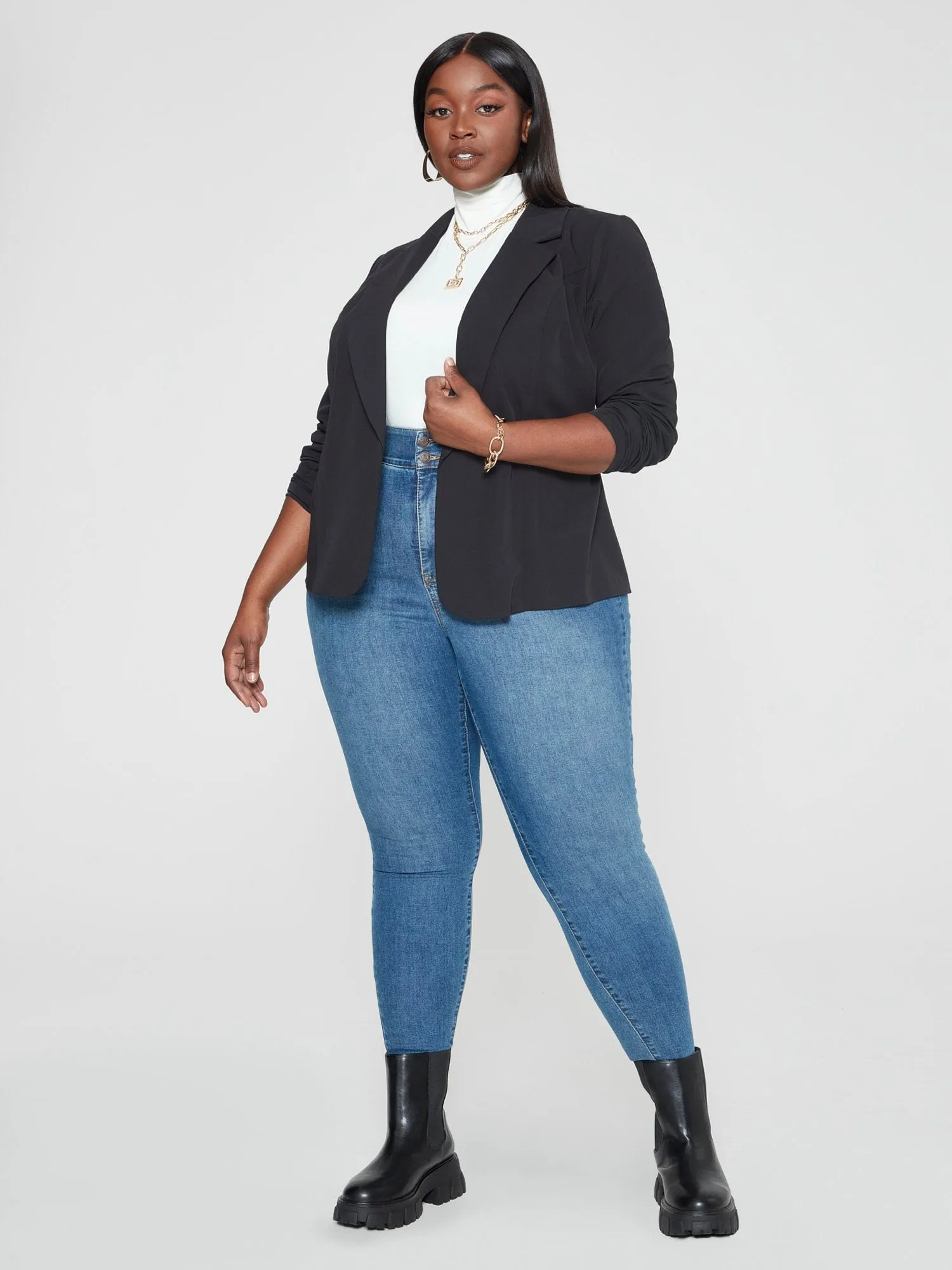 Fashion To Figure - Gemma Open Front Blazer