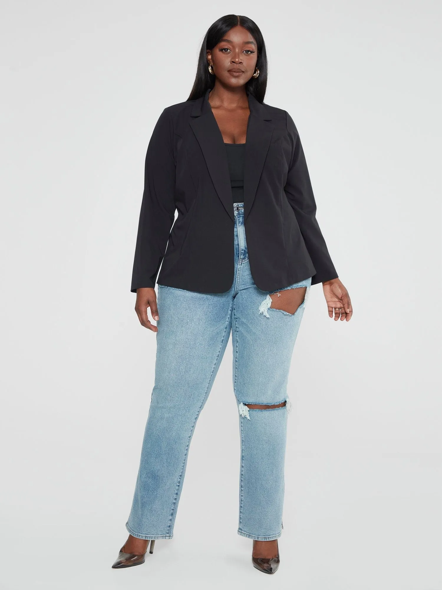 Fashion To Figure - Gemma Open Front Blazer
