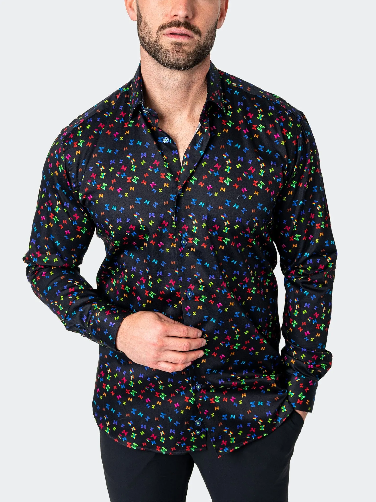 Fibonacci Neonbutterflies Black