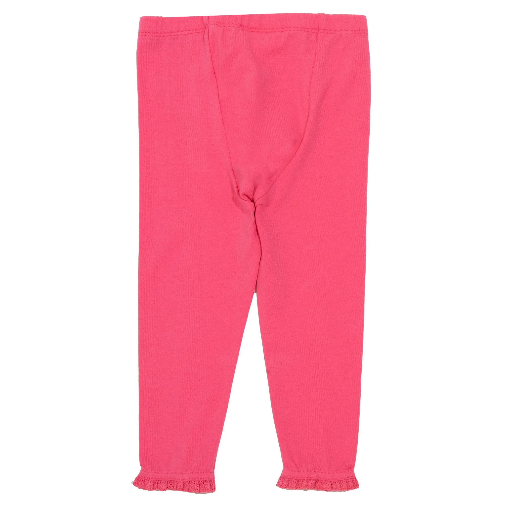 Frill leggings- pink lemonade: Size 9-12M