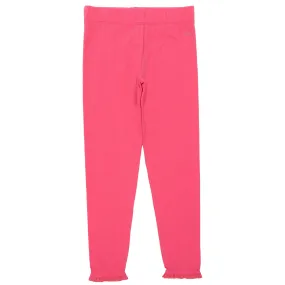 Frill leggings- pink lemonade: Size 9-12M