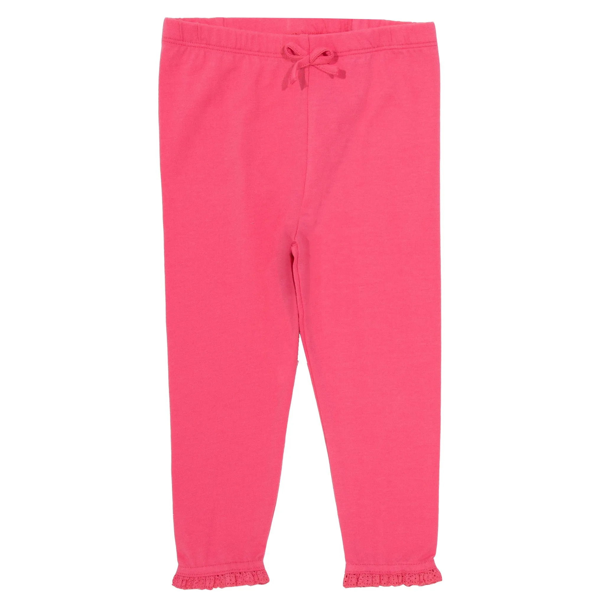 Frill leggings- pink lemonade: Size 9-12M