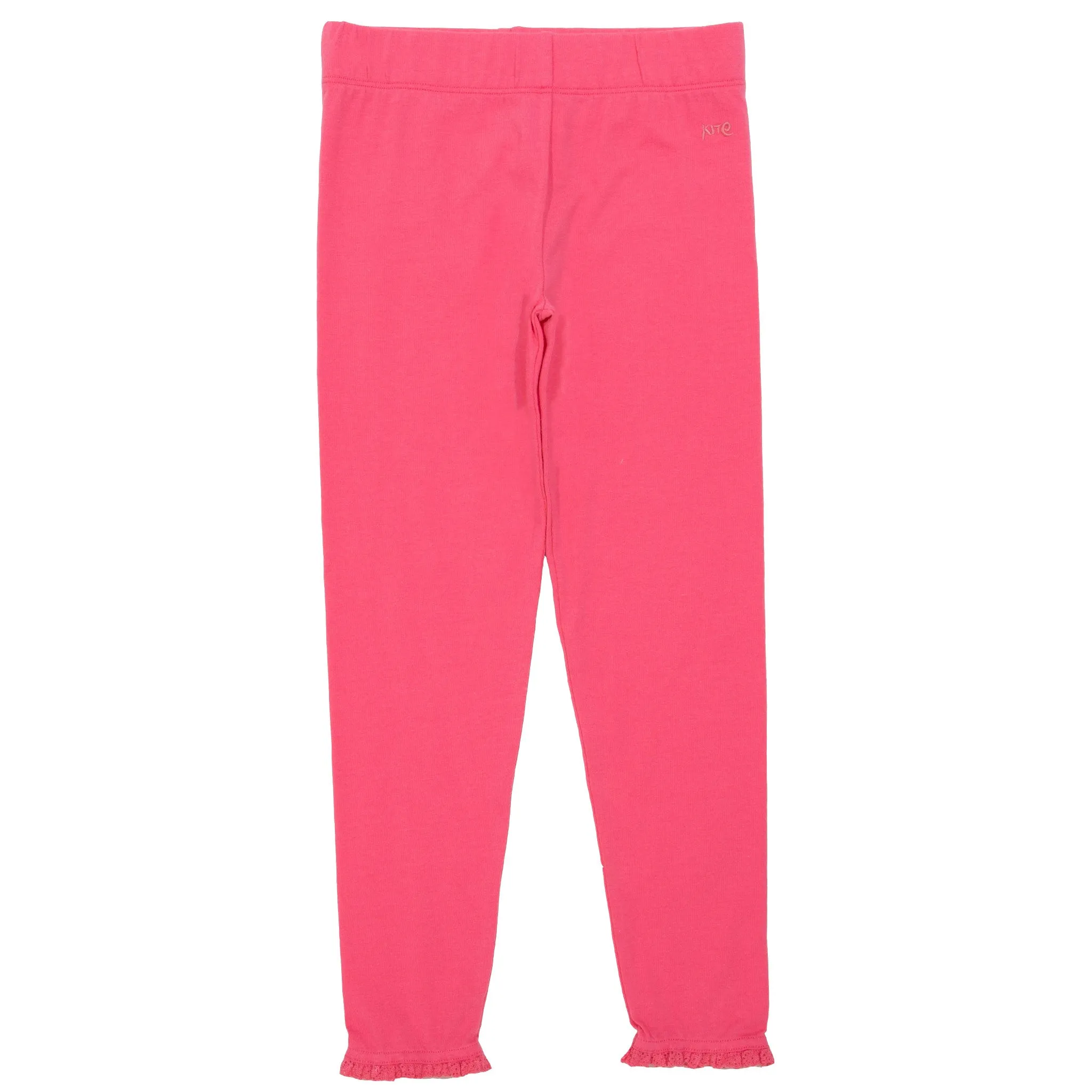 Frill leggings- pink lemonade: Size 9-12M