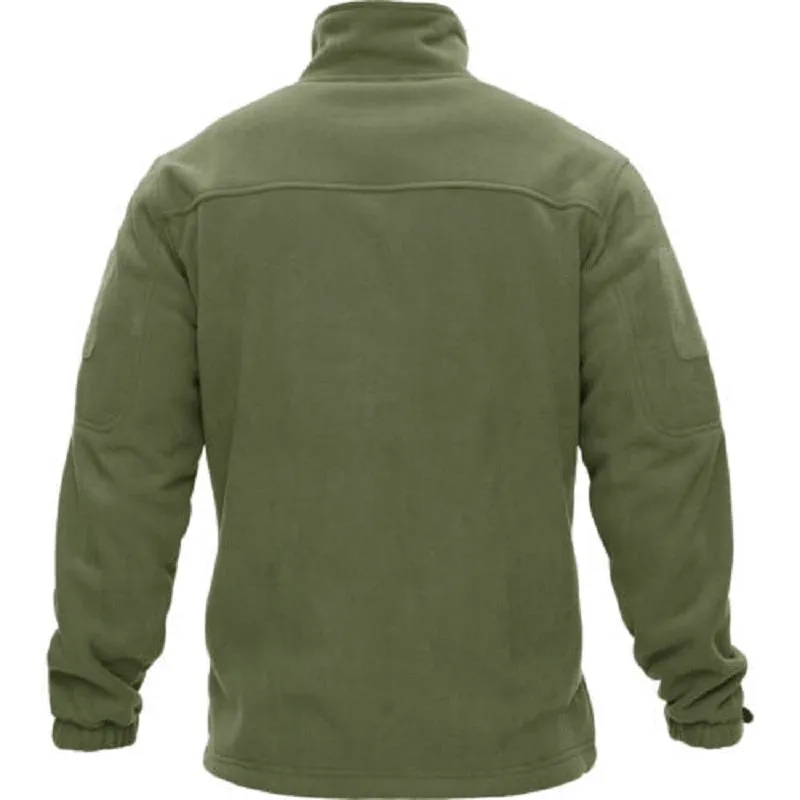 Full Zip Up Tactical Army Fleece Jacket Military Thermal Warm Outwear Windbreaker