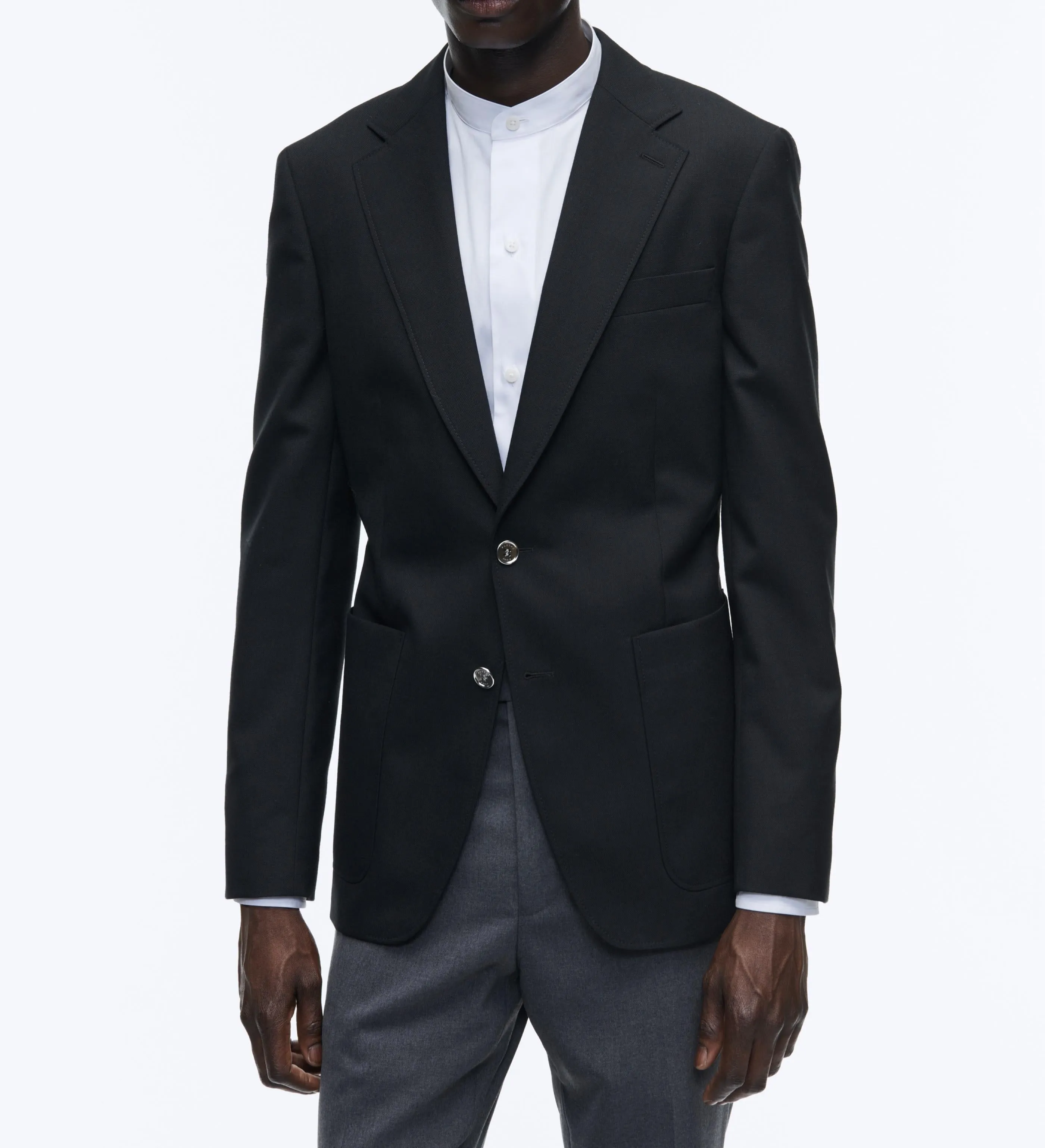 Fursac - Blazer En Toile De Laine Noire