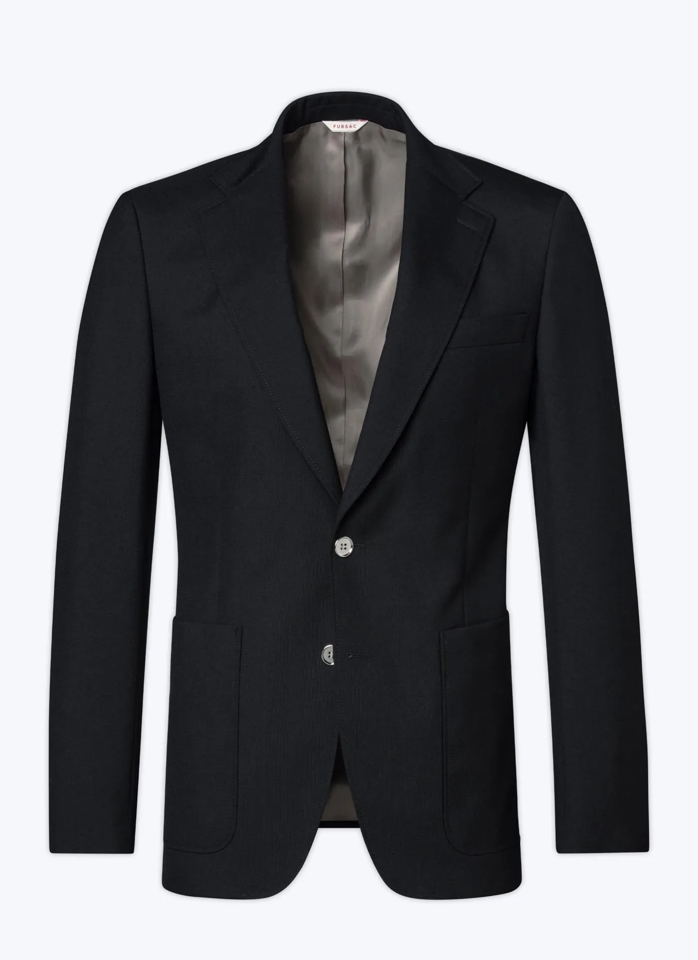 Fursac - Blazer En Toile De Laine Noire