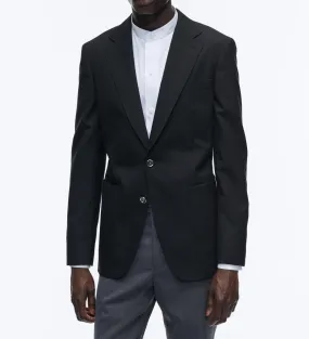 Fursac - Blazer En Toile De Laine Noire