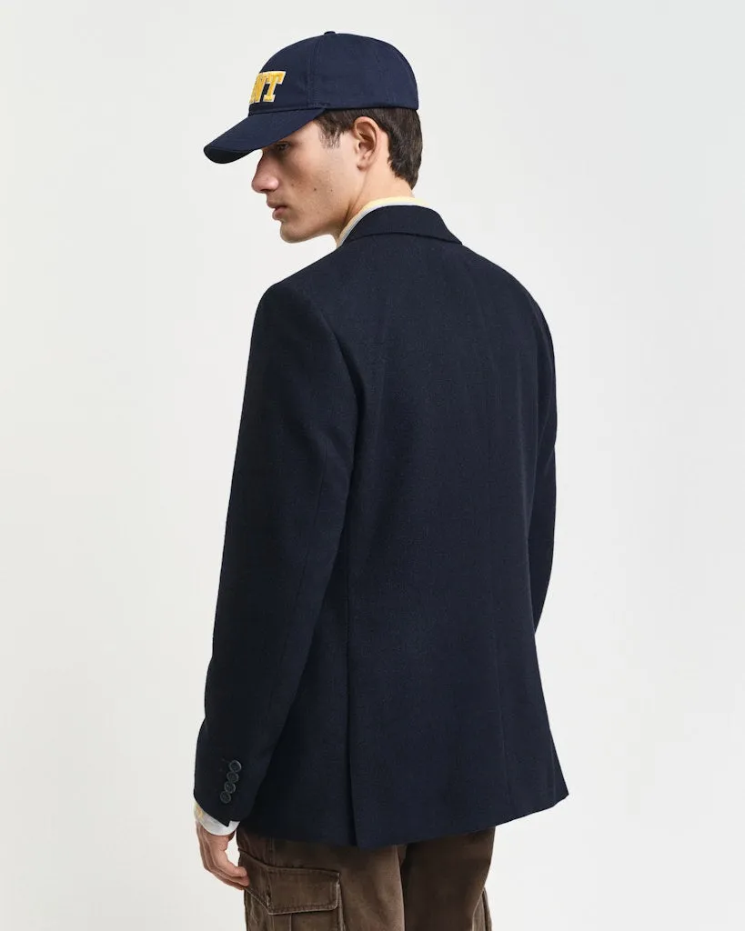 GANT - Slim Herringbone Suit Blazer, Navy
