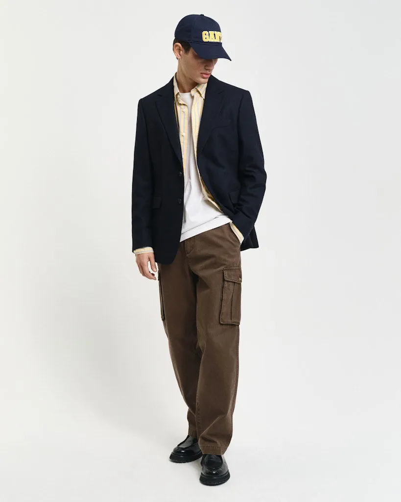 GANT - Slim Herringbone Suit Blazer, Navy
