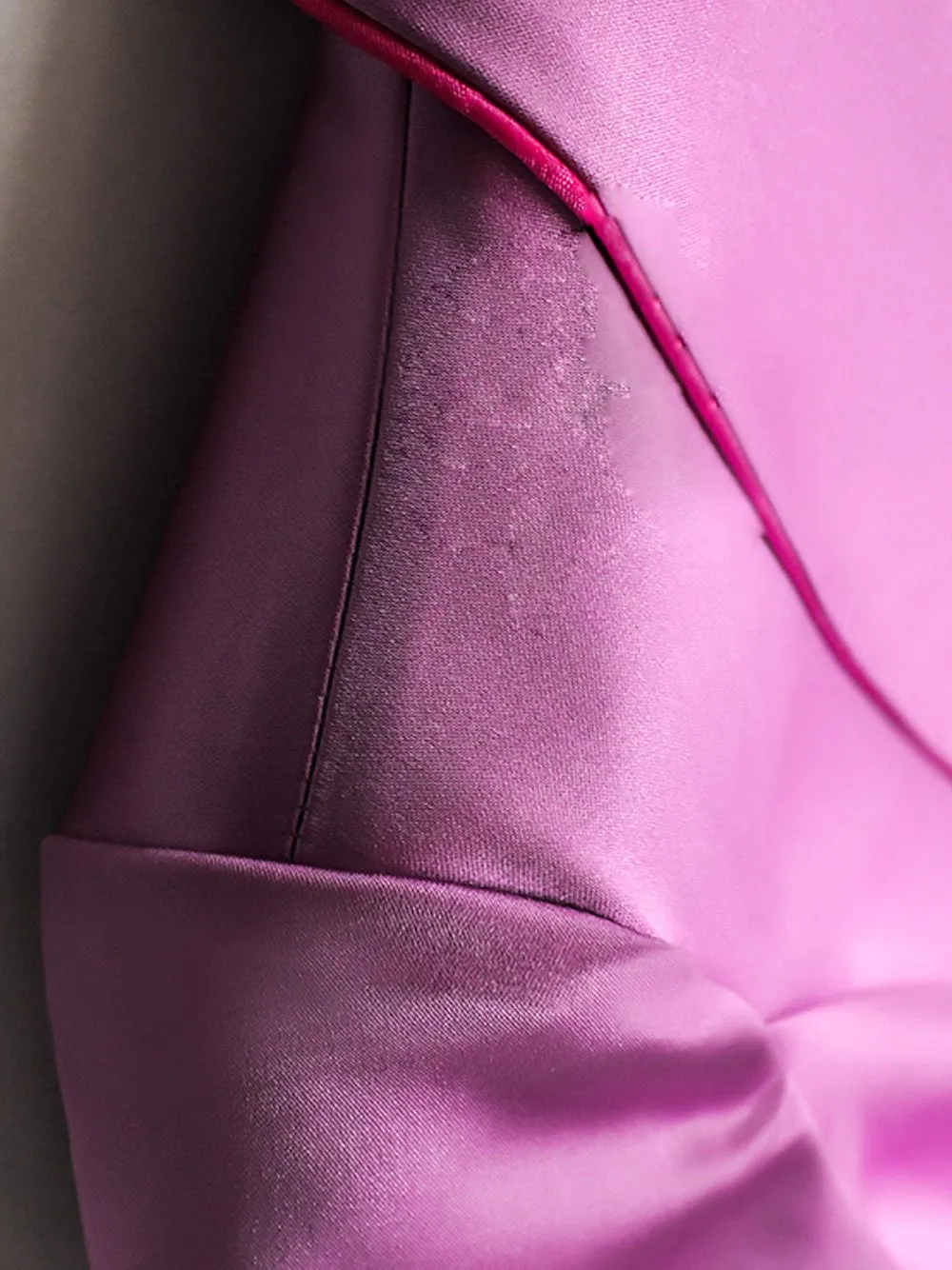 GF Double-breasted Satin Blazer   Pants Matching Set in Pink