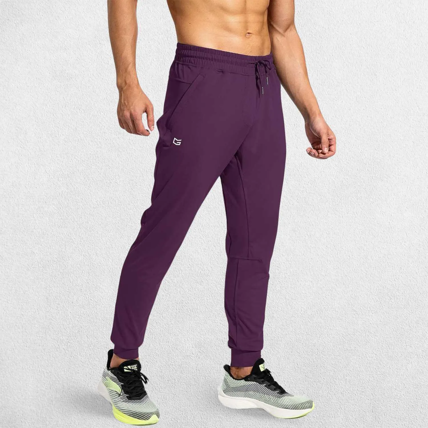 GPW Men's Athletic Sweatpants with Zipper Pockets for Training & Workouts