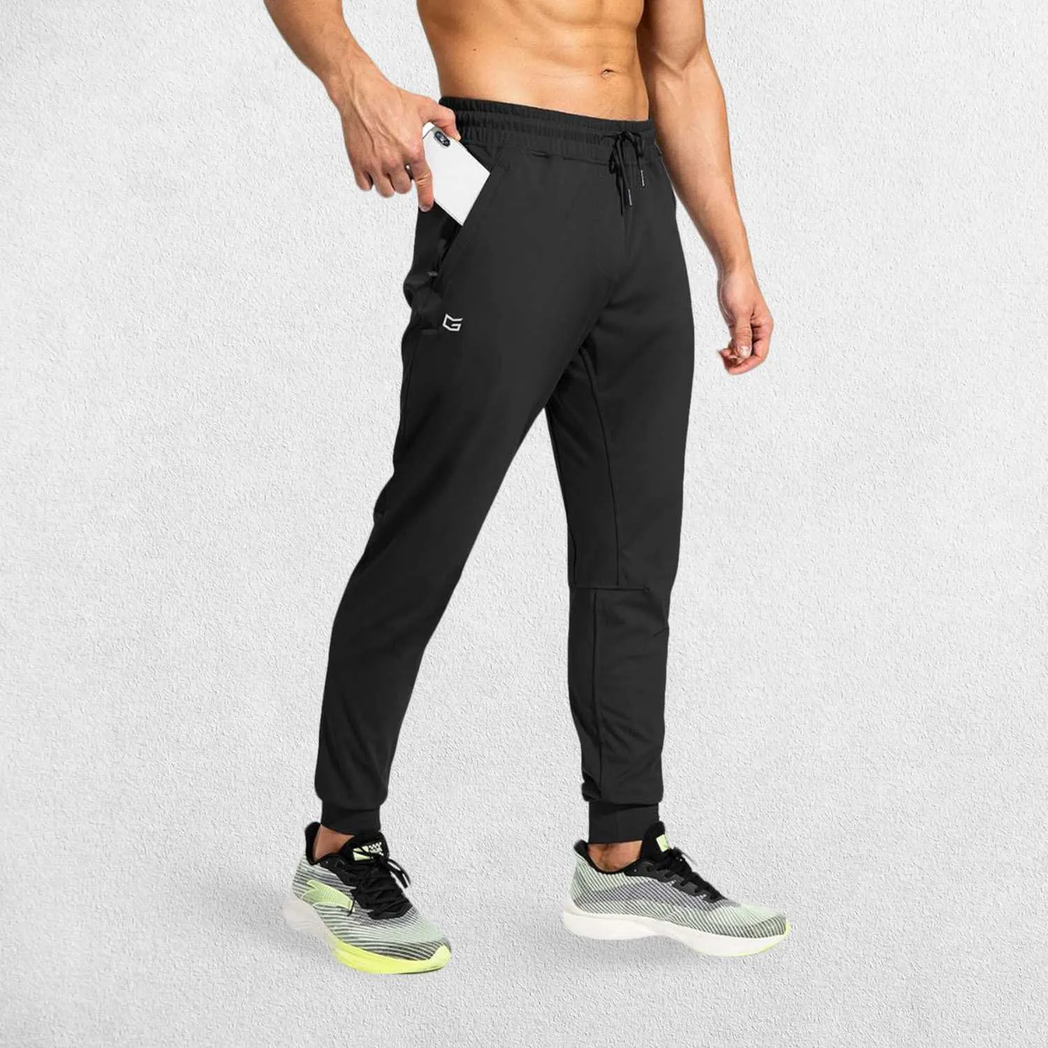 GPW Men's Athletic Sweatpants with Zipper Pockets for Training & Workouts