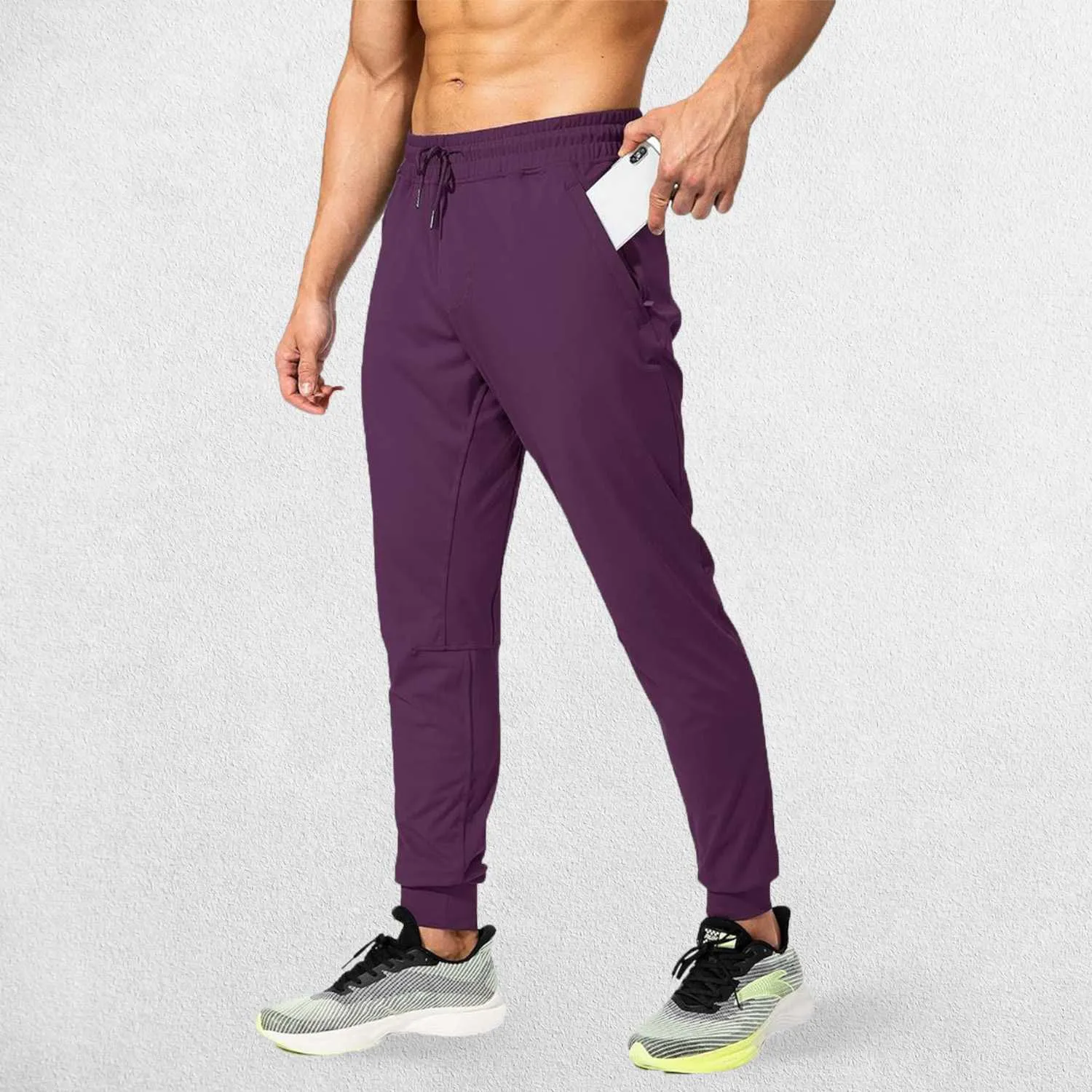 GPW Men's Athletic Sweatpants with Zipper Pockets for Training & Workouts