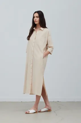 Grade & Gather Cotton Shirt Dress