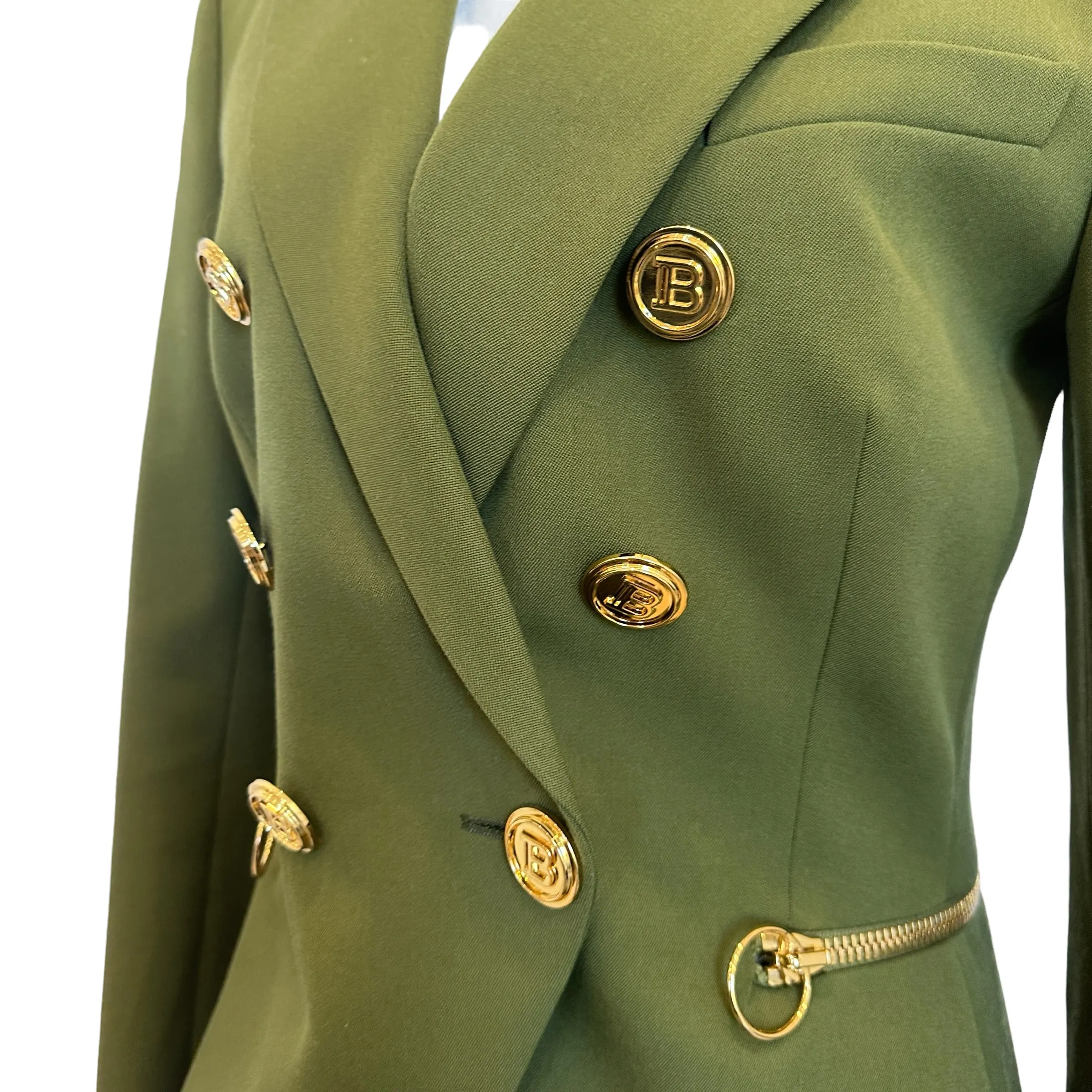 Green & Gold Blazer - S