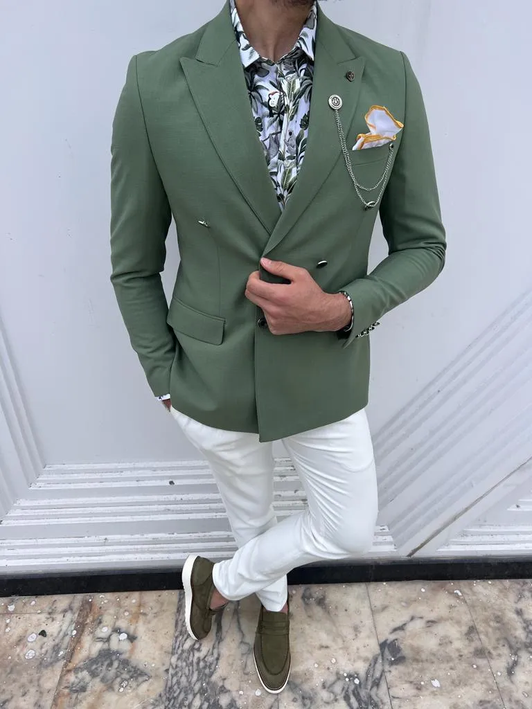 Green Double Breasted Jacket