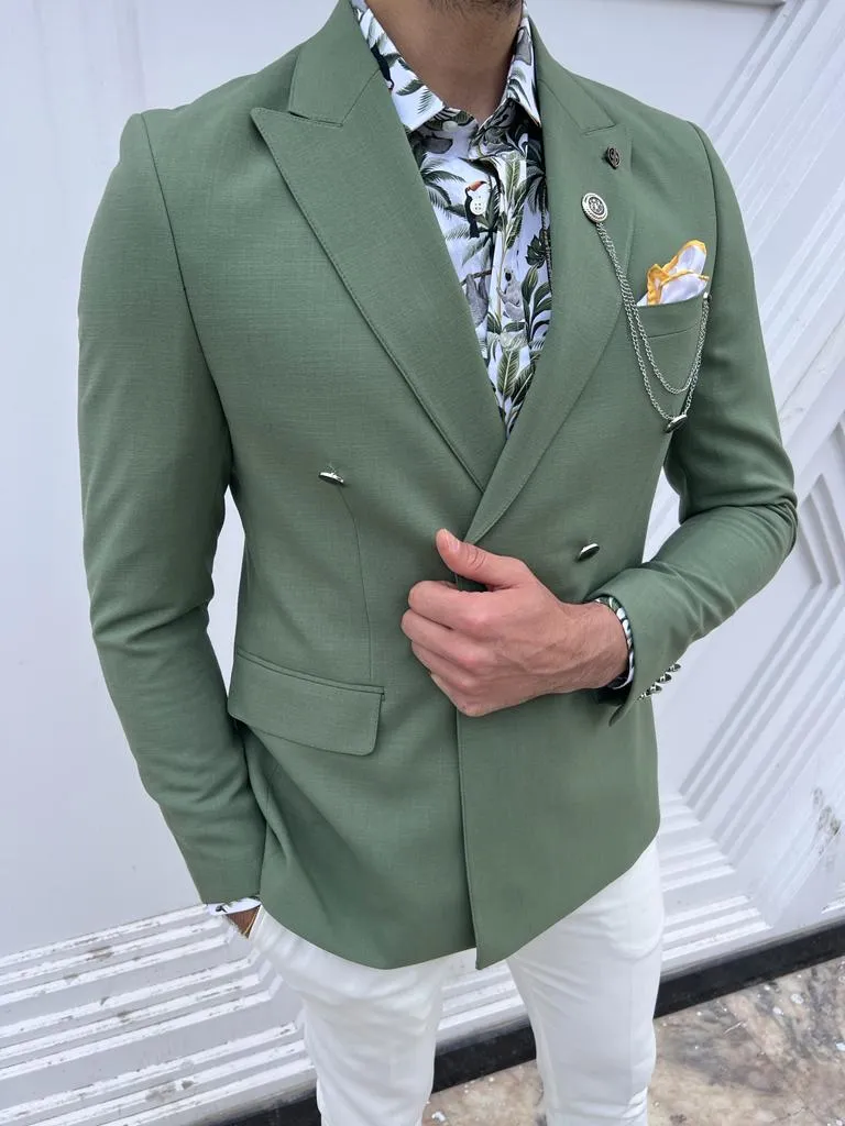 Green Double Breasted Jacket