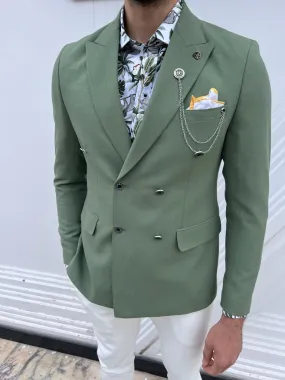 Green Double Breasted Jacket