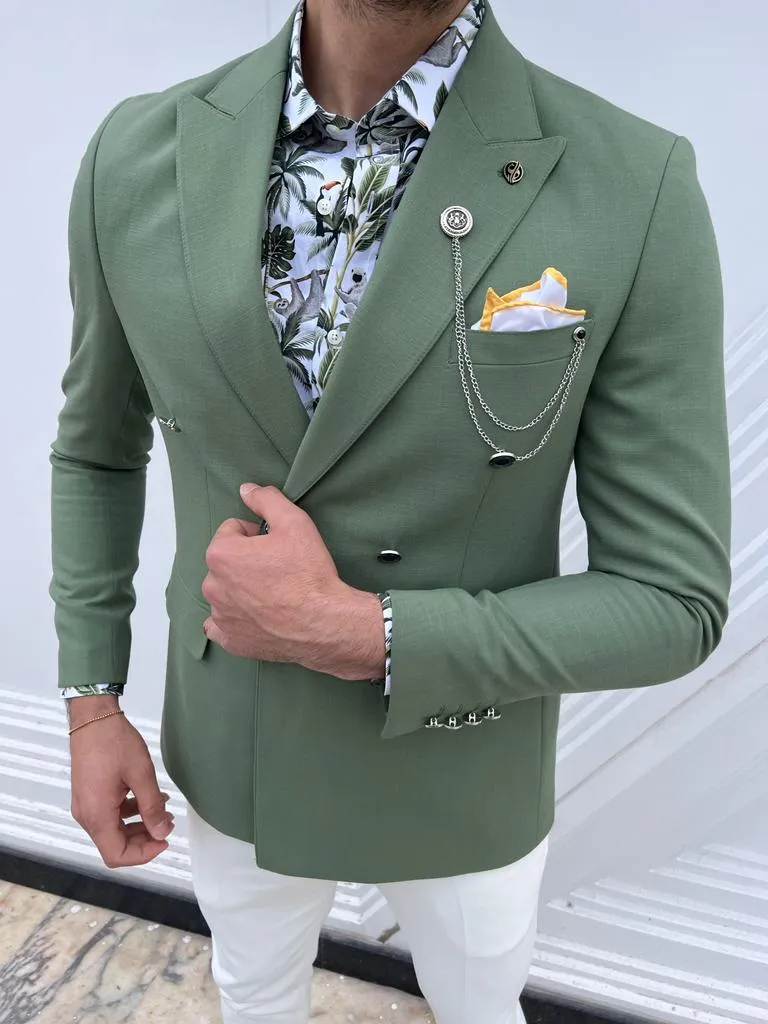 Green Double Breasted Jacket