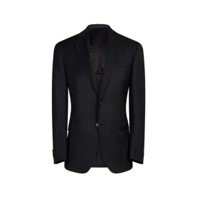HENRY SARTORIAL X CARUSO Peak Lapel Blazer BLACK REG