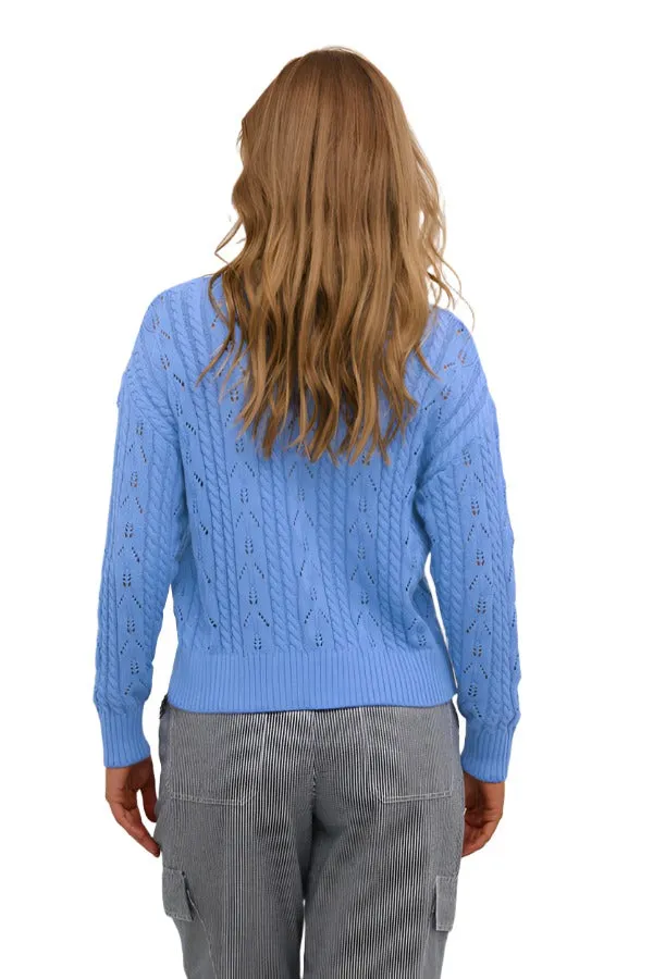 Kaffe Womens Maria Knit Cardigan Ultramarine