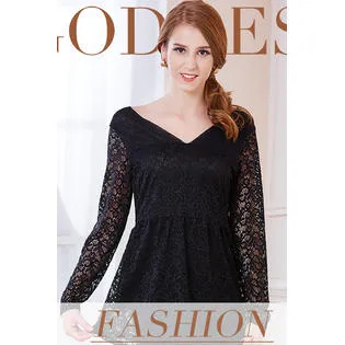 Ketty More Women Pleated Waist Tight Bust V-Neck Blouse-KMWSB847