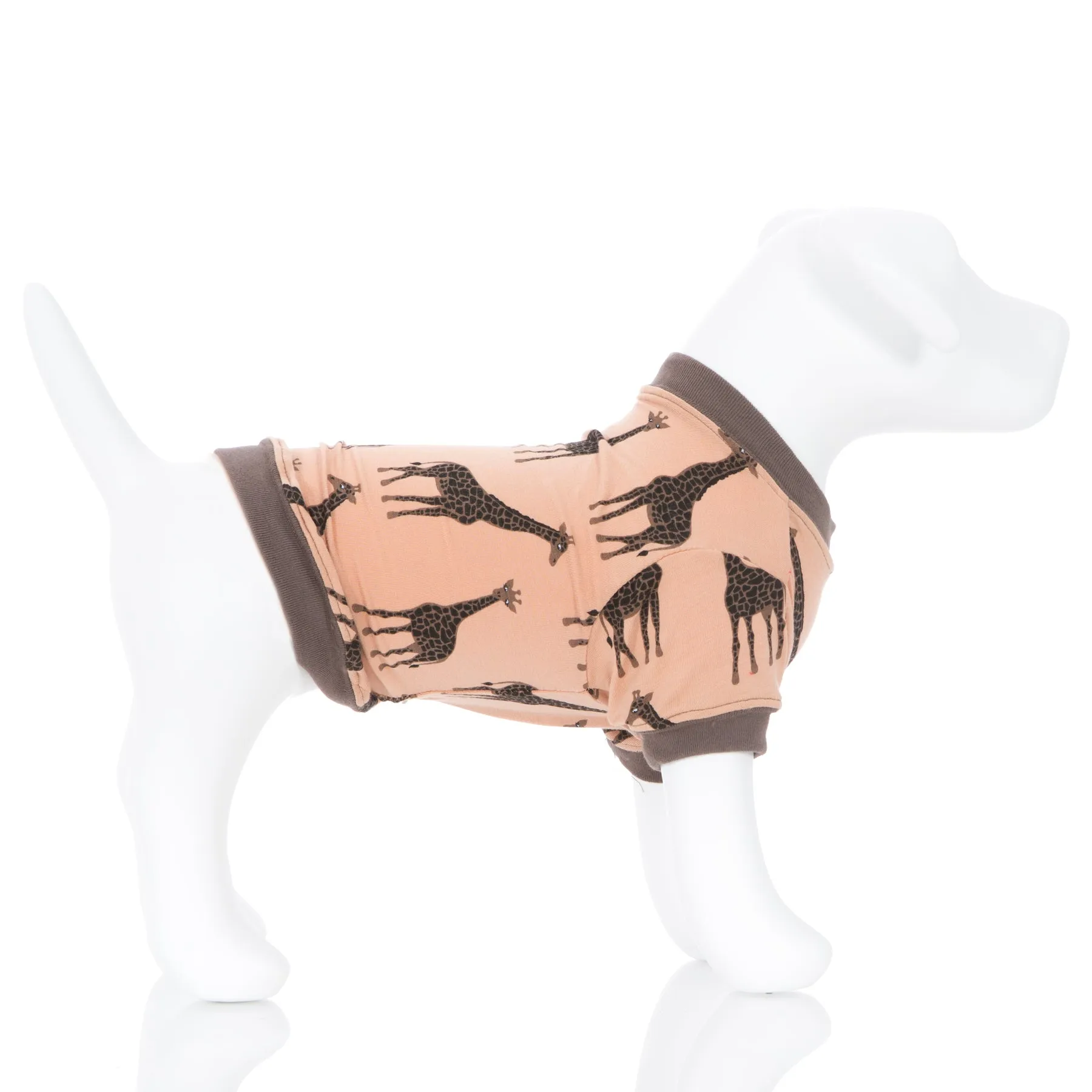 Kickee Pants Print Dog Tee - Suede Giraffe 1st Delivery